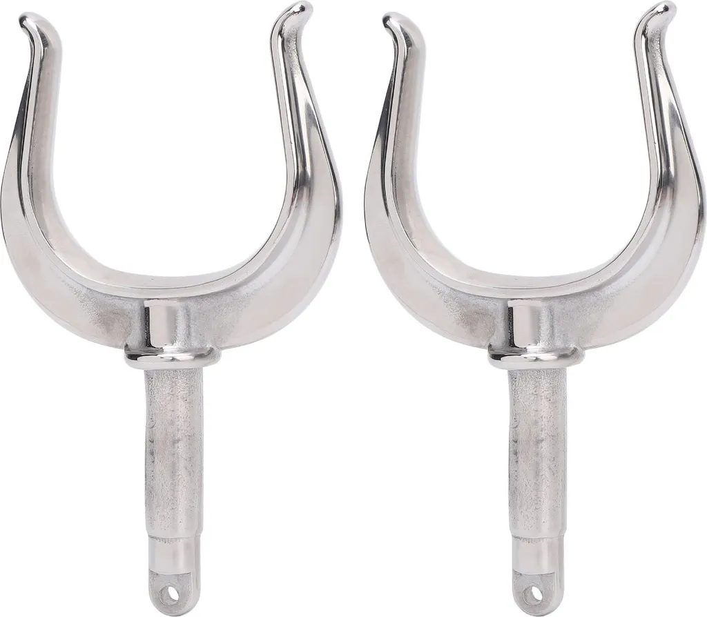 2 Oarlocks de bateau en acier inoxydable 316 pour arbre de 1/2 pouce