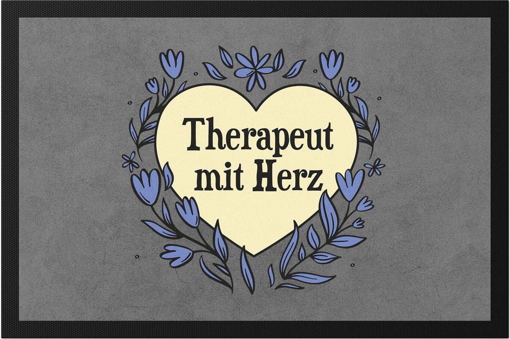 Therapeut mit Herz Fußmatte  Geschenkidee Zum Danke Sagen Produktbild 