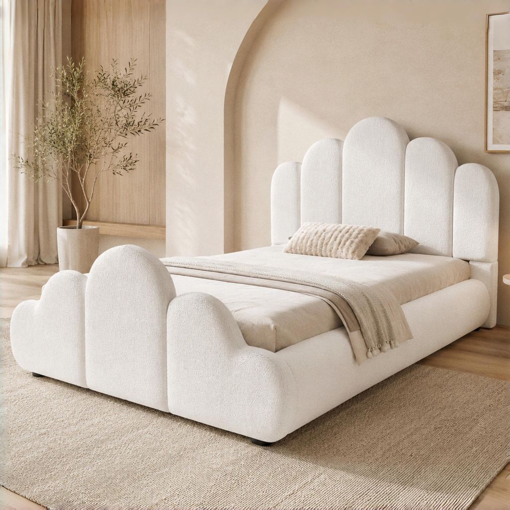 Flieks Polsterbett 90x200cm mit gepolstertem Kopfteil, Produktbild 