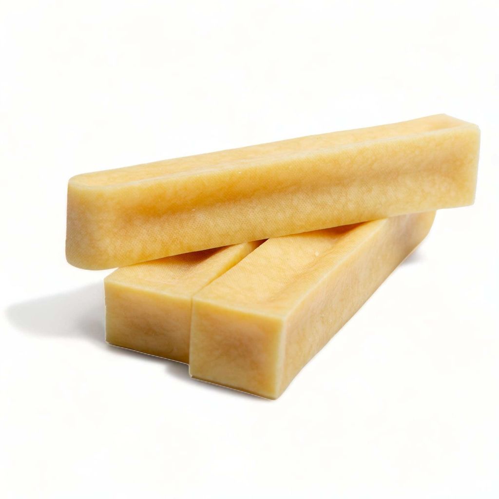 Dilecti Naturkäse-Kauknochen für Hunde – Sehr schmackhafte, harte und langlebige natürliche Kauknochen, Größe L, 3er-Set