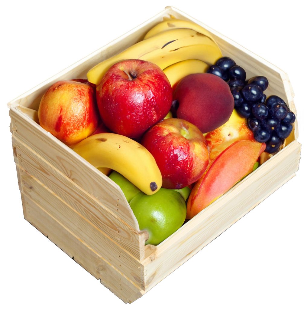 Küchenregal Olaf 40x33x30 cm in natur Gemüsekiste Obsthorde Gemüsekorb Obstschale Holzkiste Obstkiste