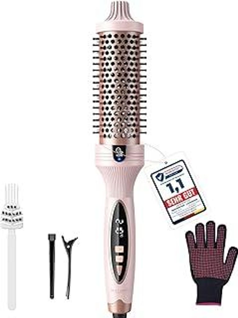 Thermobürste BESTOPE PRO,Thermal Brush 38mm Ionische Lockenbürste Voluminöses Haar,Keramik-Turmalin-Ionen-Lockenstabbürste Thermobürste,PTC 30...