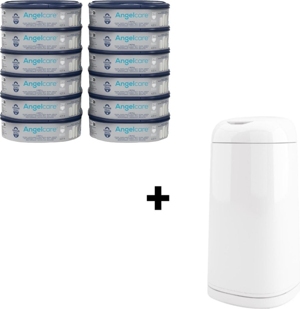 Angelcare 12er-Pack Nachfüllkassette inkl. weißem Dress Up Produktbild 