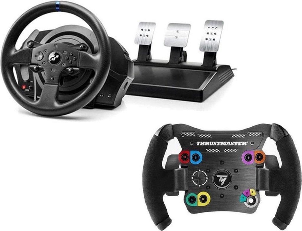 Thrustmaster T300 RS GT + TM Open Wheel – Rennlenkrad-Set PC/PS5/PS4/PS3