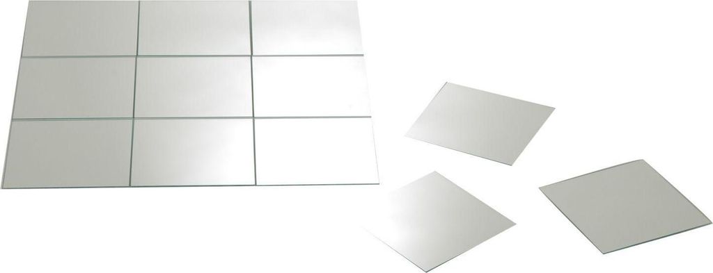 Spiegelfliesen 12er Set - je 15 x 15 cm - Glas - Produktbild 