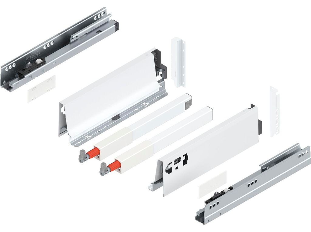 Blum Tandembox antaro D-Reling Schubladenschienen-Set | 1 Paar, 30kg 270mm | Vollauszug Blumotion, seidenweiß