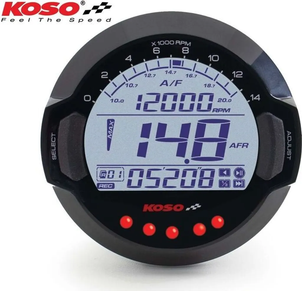 KOSO Rapport Air/Carburant et Enregistreur de Régime Bosch LSU 4.9