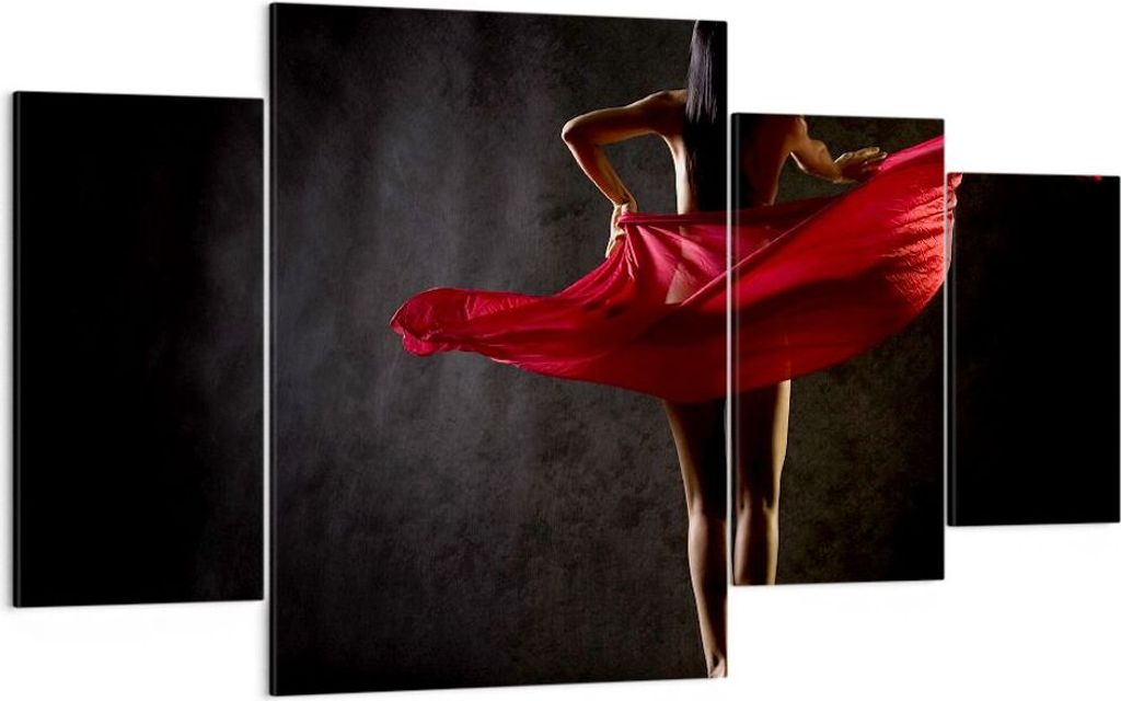 Bild auf Leinwand - Leinwandbild - Schönheit Körper Tänzer Mädchen - 160x90cm - Wand Bild - Wanddeko - Leinwanddruck - Bilder - Kunstdruck - Le...
