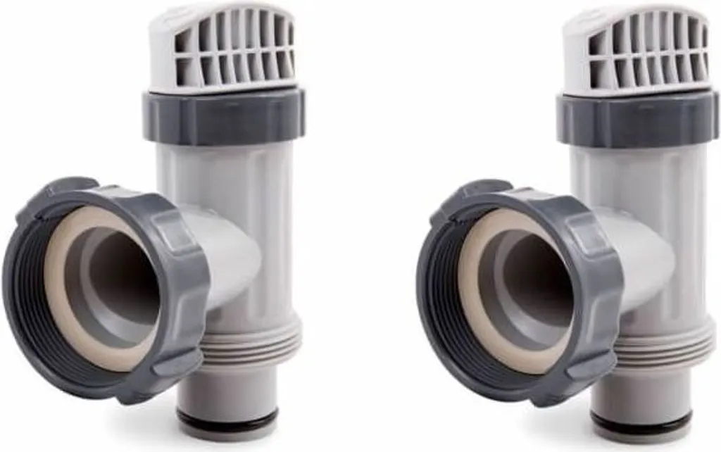 Pack 2 Vannes Intex 10747 avec Poignée Ergonomique pour Tuyau de Filtration