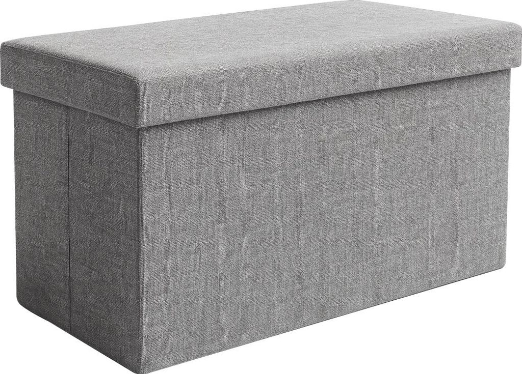 Ruhhy Pouf en tissu gris 60x30x30 cm 25996 ISOx Image du produit 