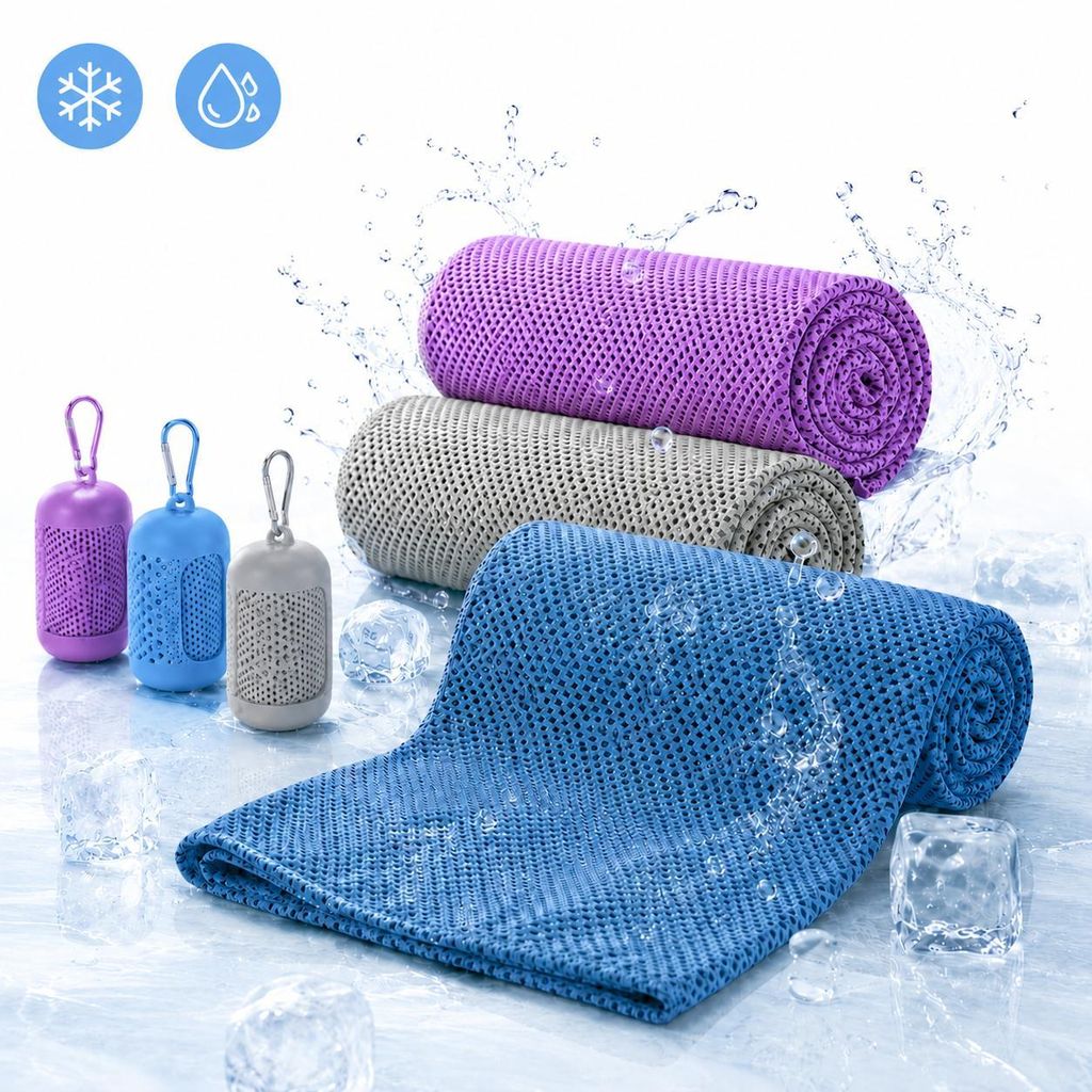 Kühlendes Handtuch Set, Kühltücher, Kühlhandtuch Sport Cooling Towel, für Sofortige Kühlung, Eishandtuch Cooling Towel für Fitness, Sport, R...