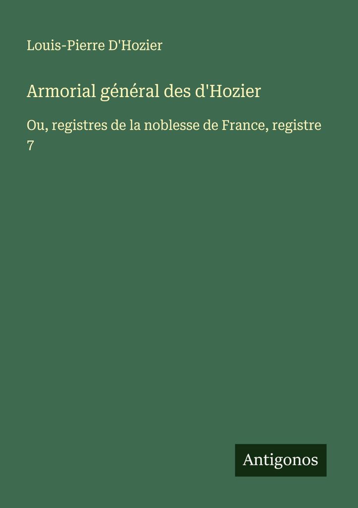 Allgemeines Armorial der d'Hozier