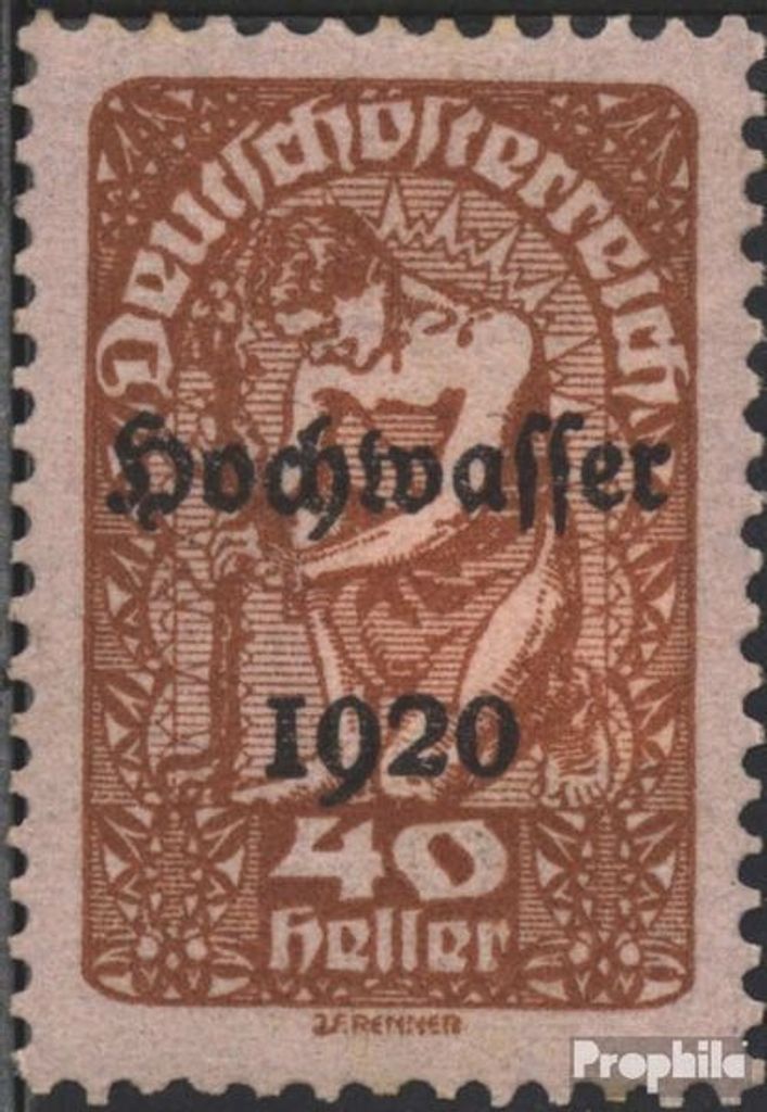 Briefmarken Österreich 1921 Mi 346 postfrisch Hochwasser
