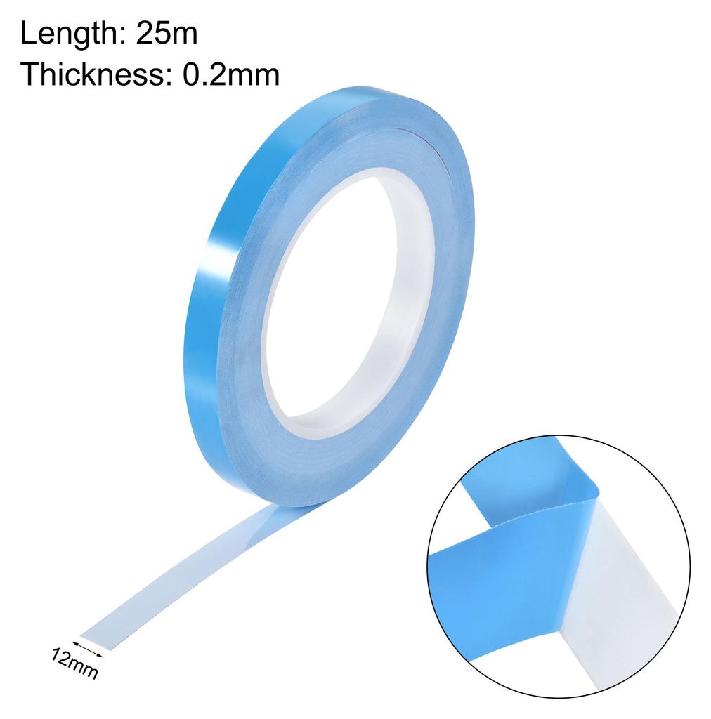 W?rmeleitband Thermisches Klebeband fš¹r Kš¹hler, LED Streifen 12mm x 25m