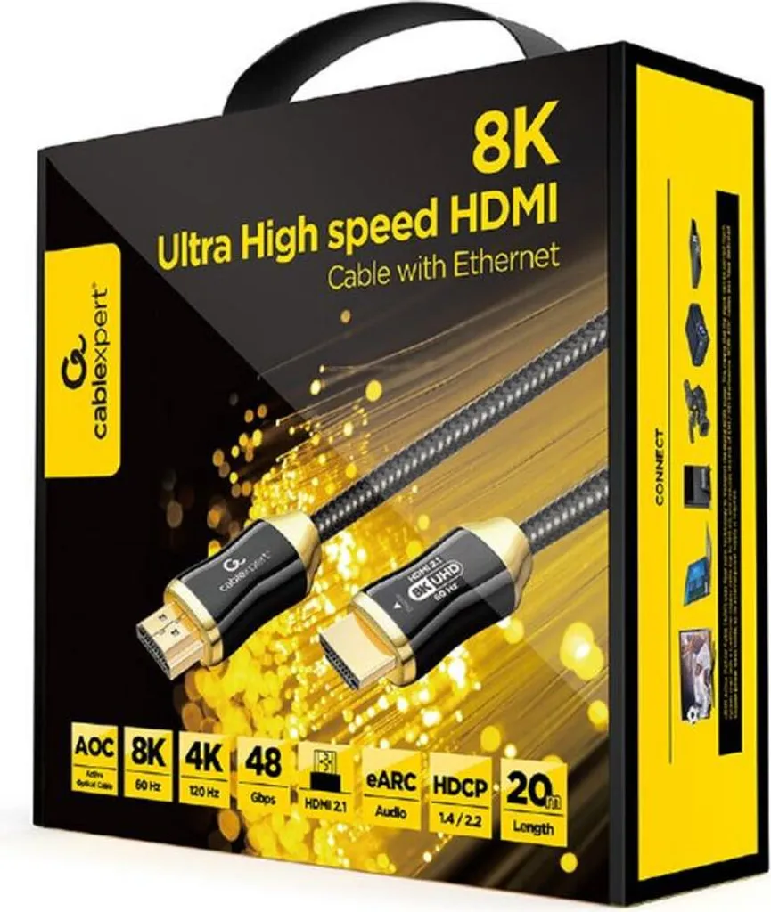 Gembird HDMI 8K AOC 20m: Esperienza Cinema Immersiva Senza Perdite