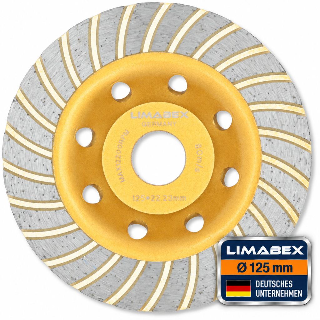 Diamant Schleiftopf 125 mm Beton Granit Stein Estrich Turbo Produktbild 