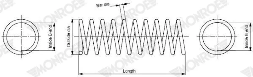 Ressort suspension MONROE SP4117 pour corriger l'affaissement de votre V70