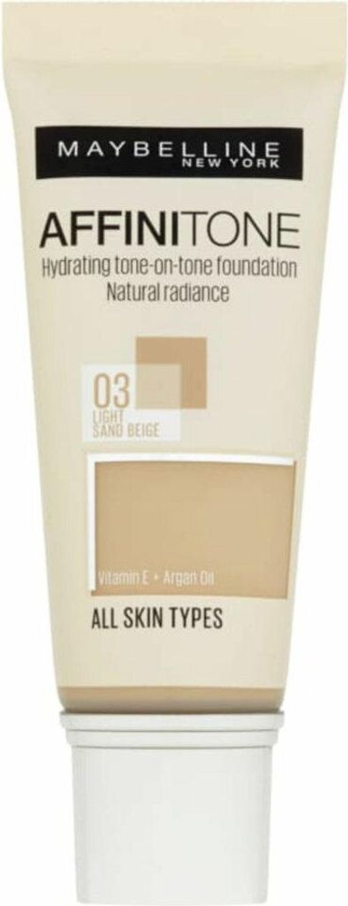 Maybelline Affinitone 17 Rose Beige Flüssiges Make Up mit Produktbild 