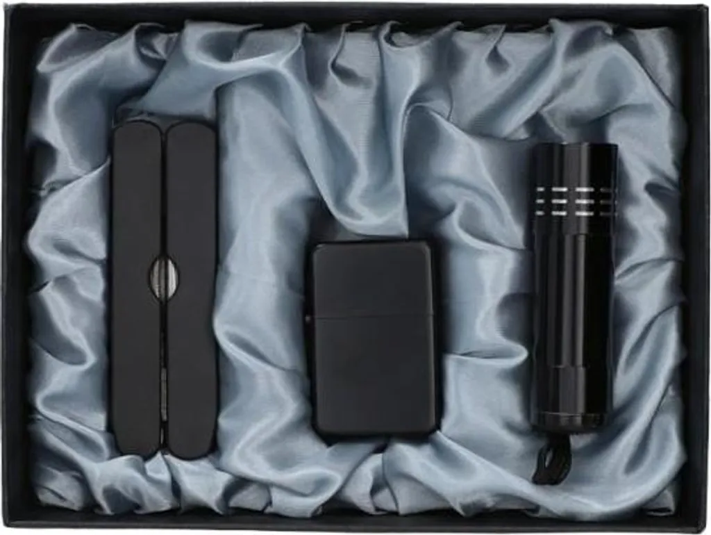 Pack de dépannage 3 en 1 : pince inox, lampe torche et briquet tempête