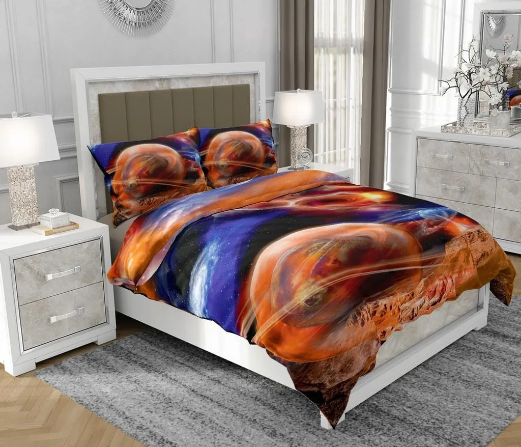 Biancheria da Letto 160x200 Cotone con Zip SOVIO Cosmo So.0049