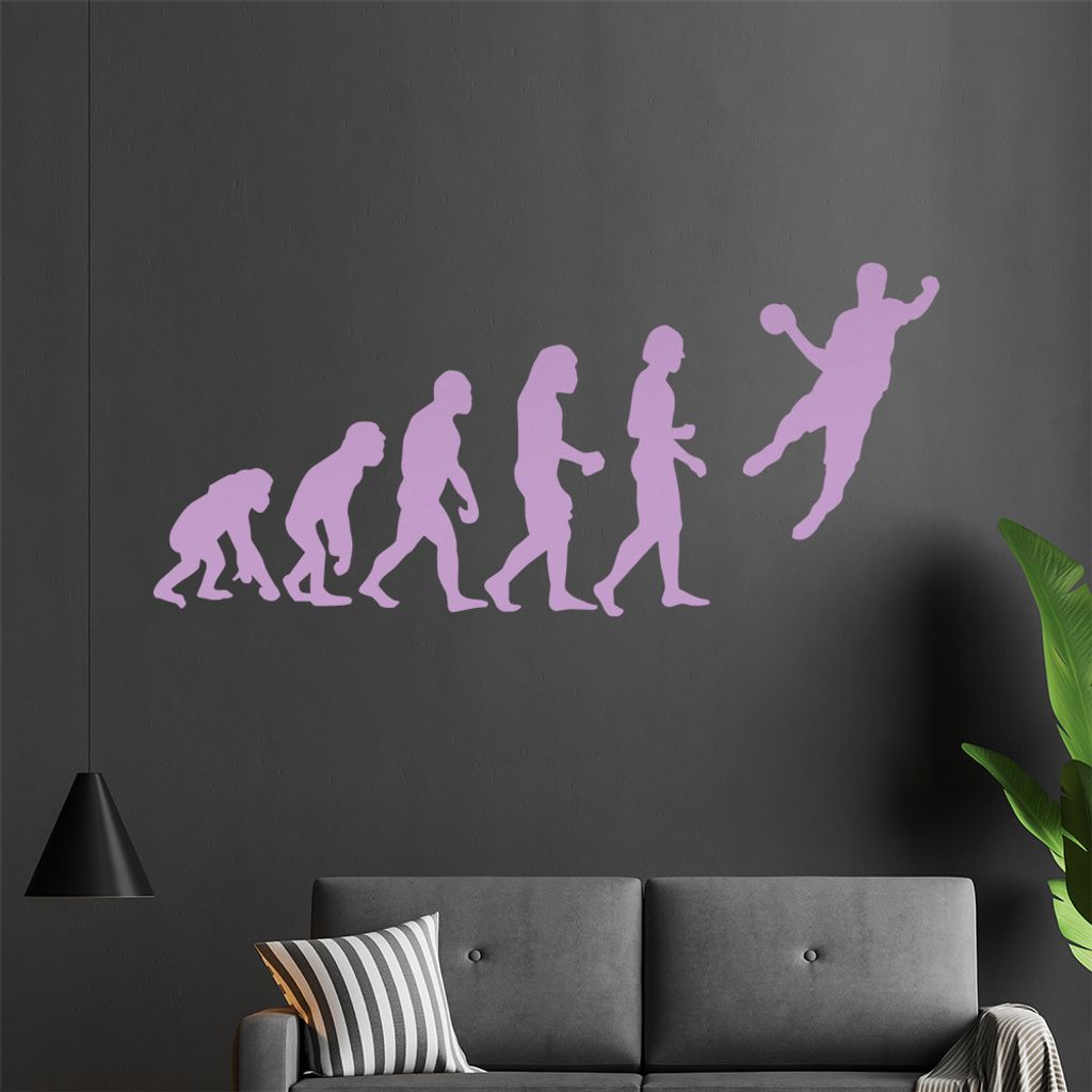KIWISTAR Evolution - Handball Ballsport Verein Olympia Wandtattoo in 6 Größen - Wandaufkleber Wall Sticker - Dekoration, Küche, Wohnzimmer, Schl...