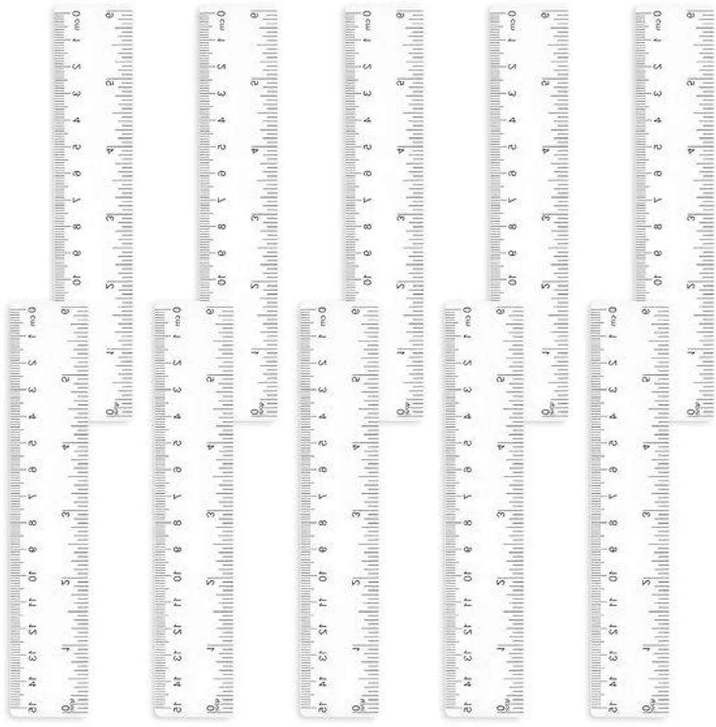 Petite règle graduée 15 cm plastique cristal haute visibilité Pro