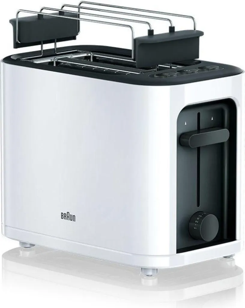 Grille-pain Braun HT3010WH PurEase : Finissez-en avec le Pain Brûlé