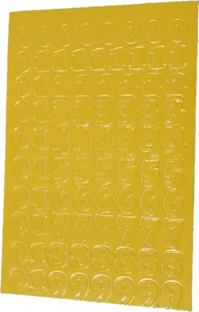 Lettere e numeri autoadesivi