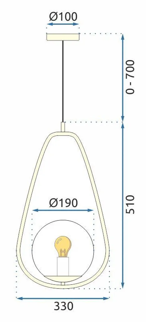 Lampada tooLight App472-1Cp Gold | Sospensione Design Oro per Interni - 9