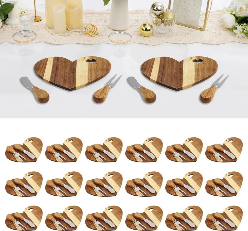Set da formaggio - Tagliere - Legno - Vassoio da portata - Confezione regalo - Cucina