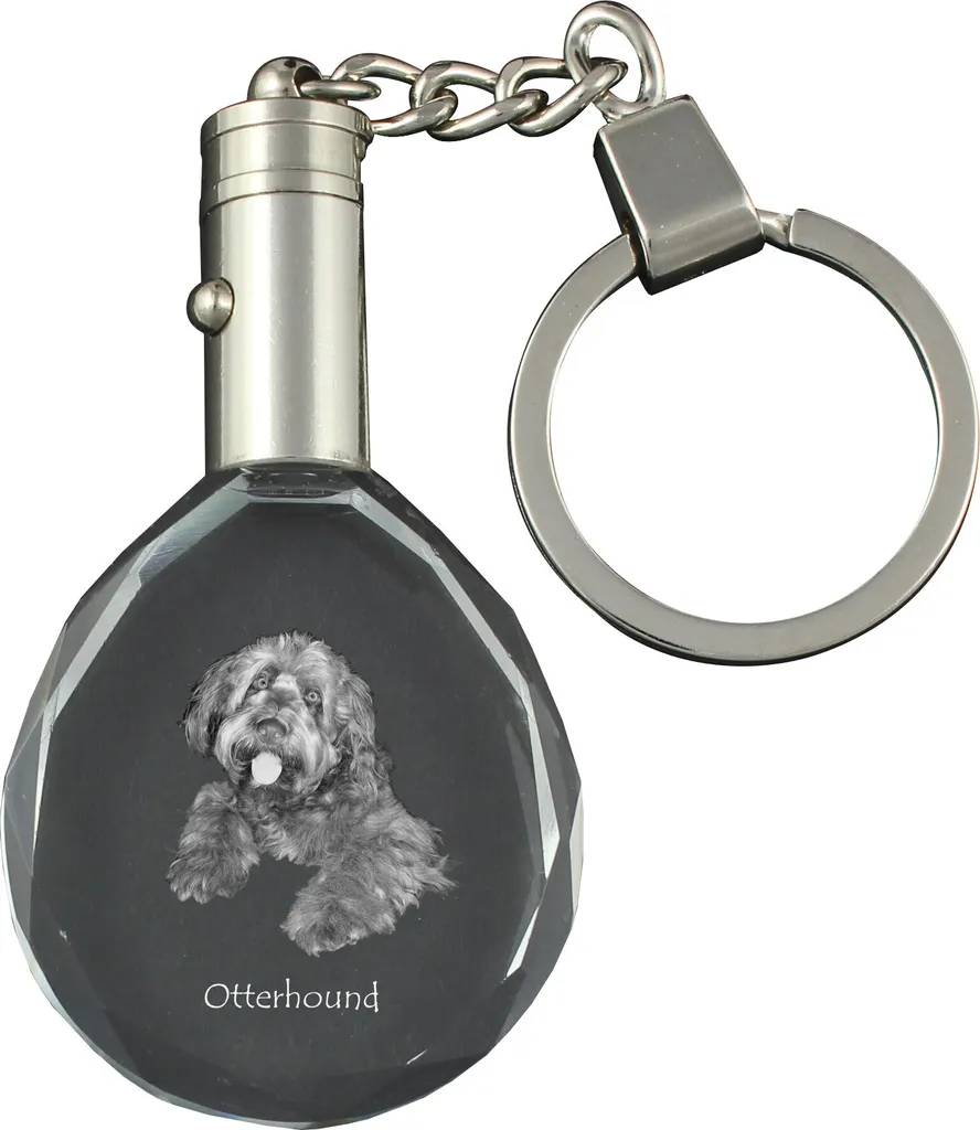 Art-Dog Portachiavi Cristallo Cane Lontra - Accessorio di Lusso