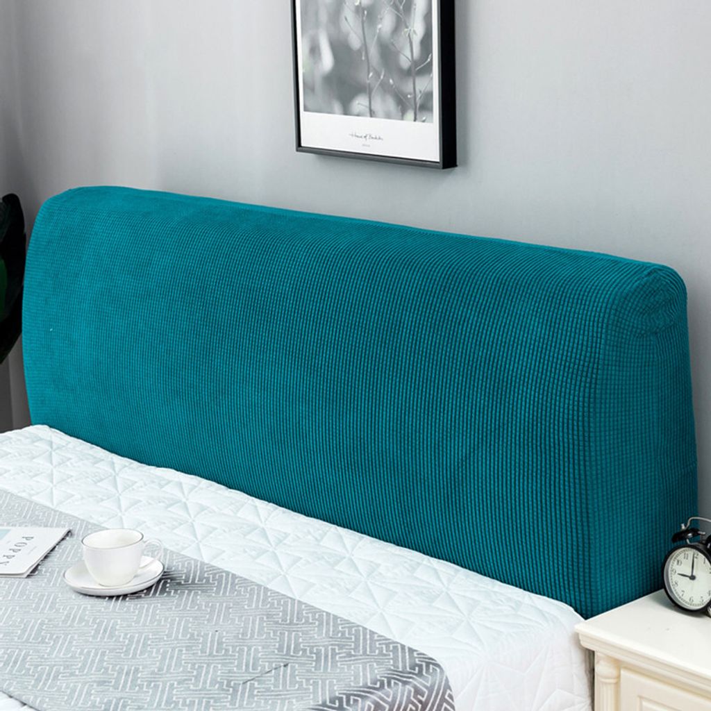 Kopfteilabdeckung aus Stretchbett, kleine quadratische Kopfteilabdeckung aus Jacquard-Kopfteil, staubdichte Bettkopfabdeckung für Schlafzimmer 71 ...