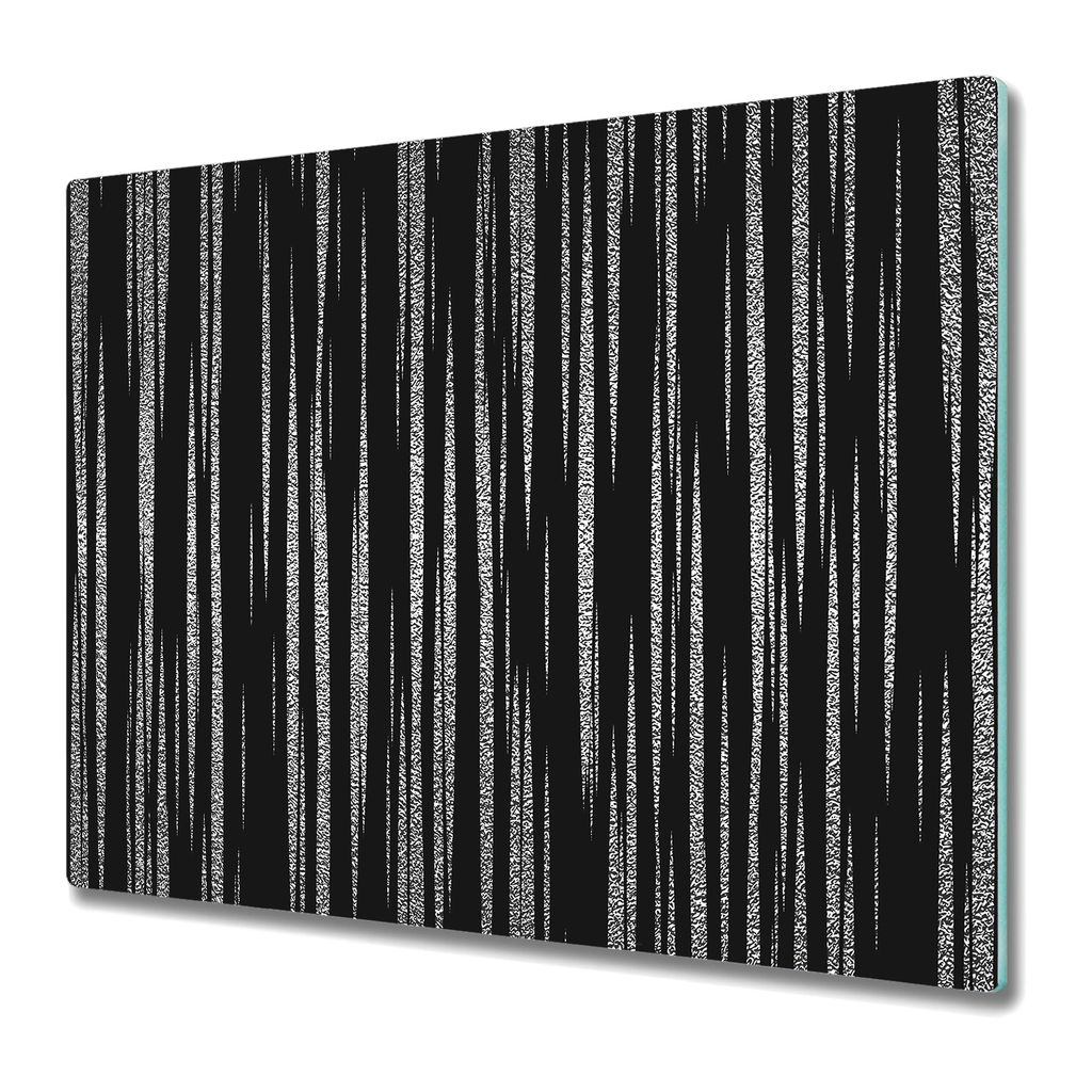 Küchenschneidebrett - Glasschneidebrett - Herdabdeckung -Abstract Black