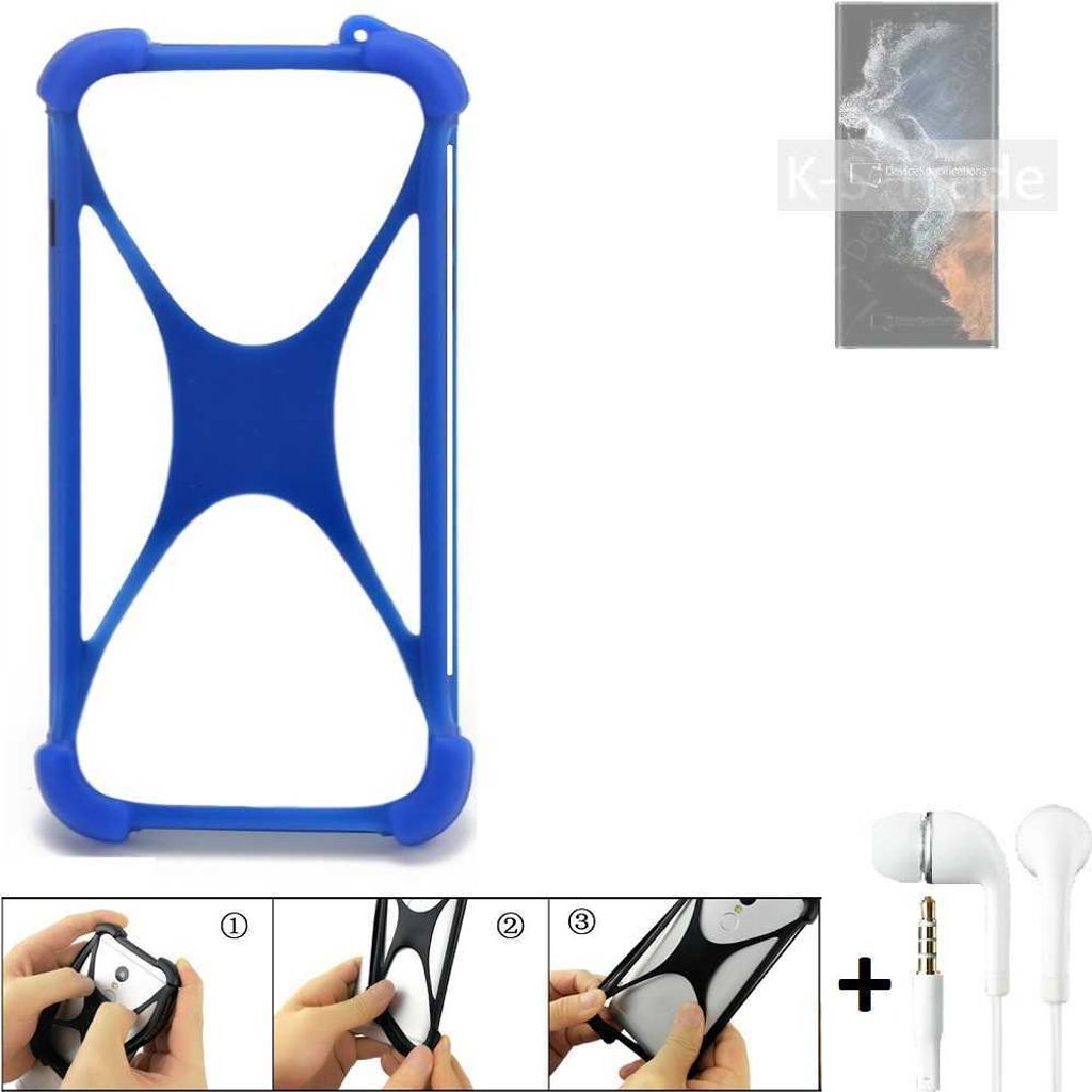 Bumper kompatibel mit Samsung Galaxy S22 Ultra Exynos Schutzhülle Handyhülle Silikon Schutz Hülle Cover Case Silikoncase Silikonbumper TPU Softcase
