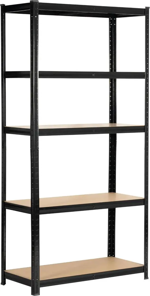 Akord Scaffale Nero Professionale 90x40x180 - Offerta Limitata