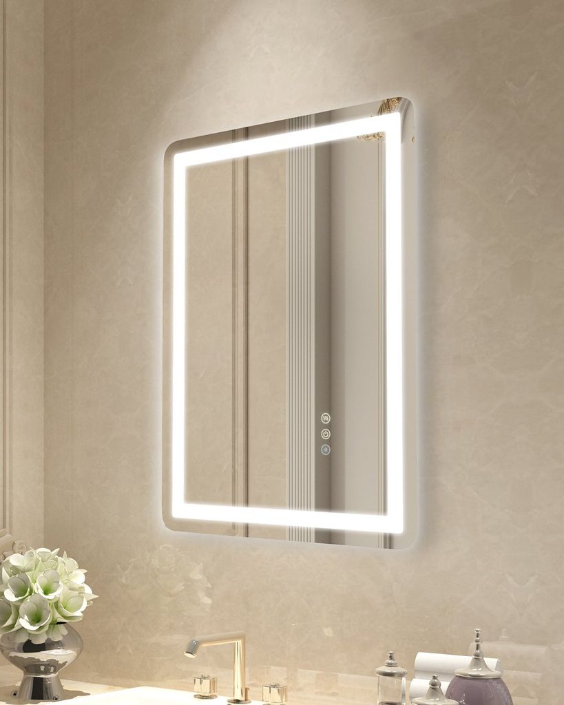 LED Badezimmerspiegel Kosmetikspiegel 3 Farben Wandmontage 50x70cm