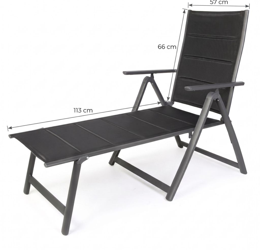 Comfort Sonnenliege Gartenliege Gestell Aluminium anthrazit Produktbild 
