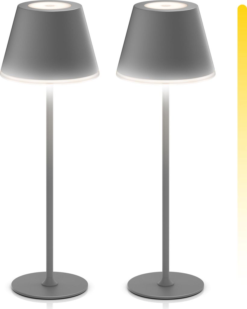 Brandson LED Tischlampe Set, Tischleuchte, Nachttischlampe, Schreibtischlampe, Leselampe, dimmbar, Touch, Akku, Tischleuchte kabellos usb aufladbar...