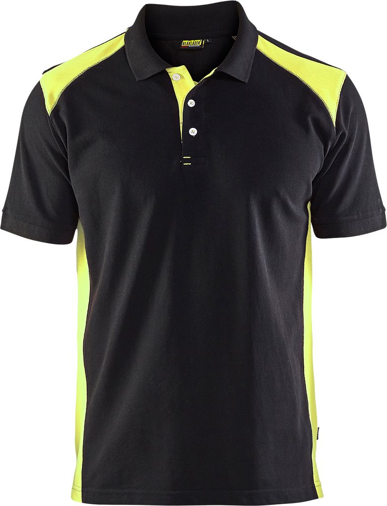 Blakläder Polo Shirt 3324 1050 in div. Farben, Farbe:Schwarz/Mittelgrau, Größe:XS