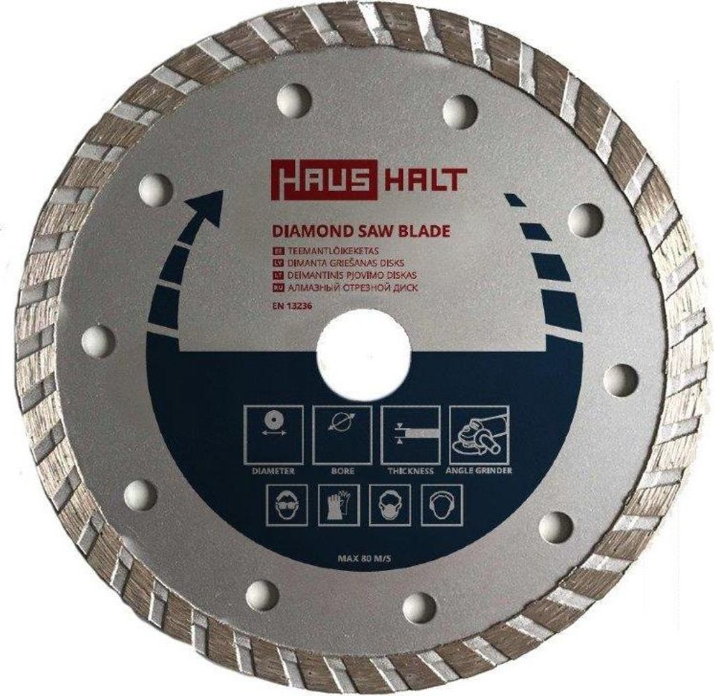 Diamantscheibe Ø125mm Diamant Trennscheibe für Stein Beton Mauerwerk, 22.23mm