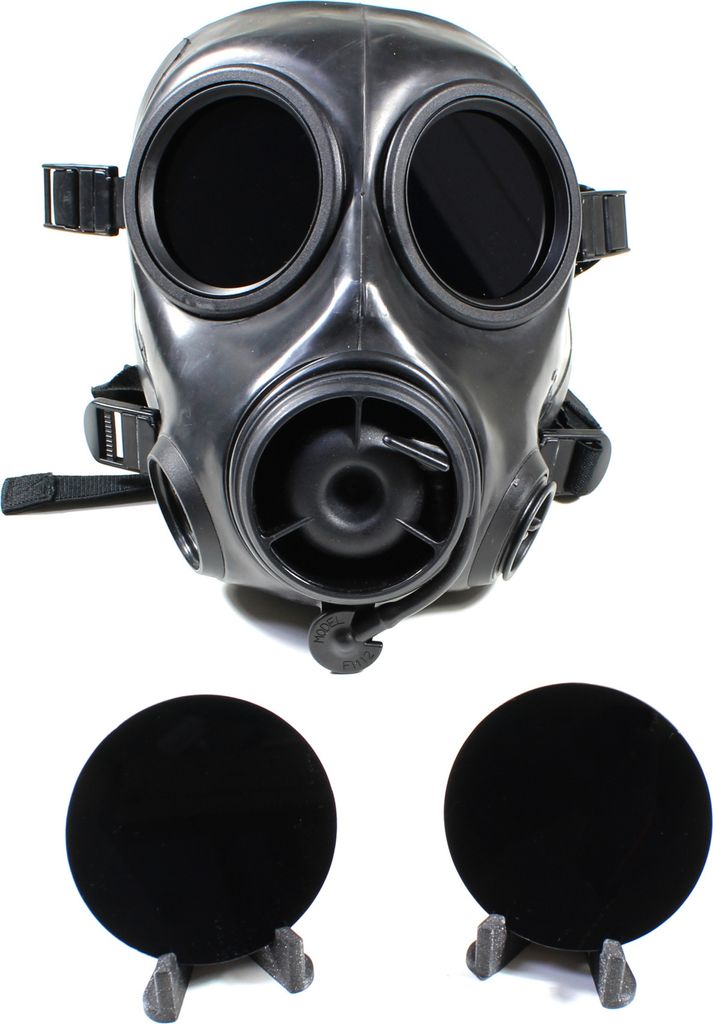 Ersatzgläser für Gasmaske Britische S10 100% Blickdicht Linsen