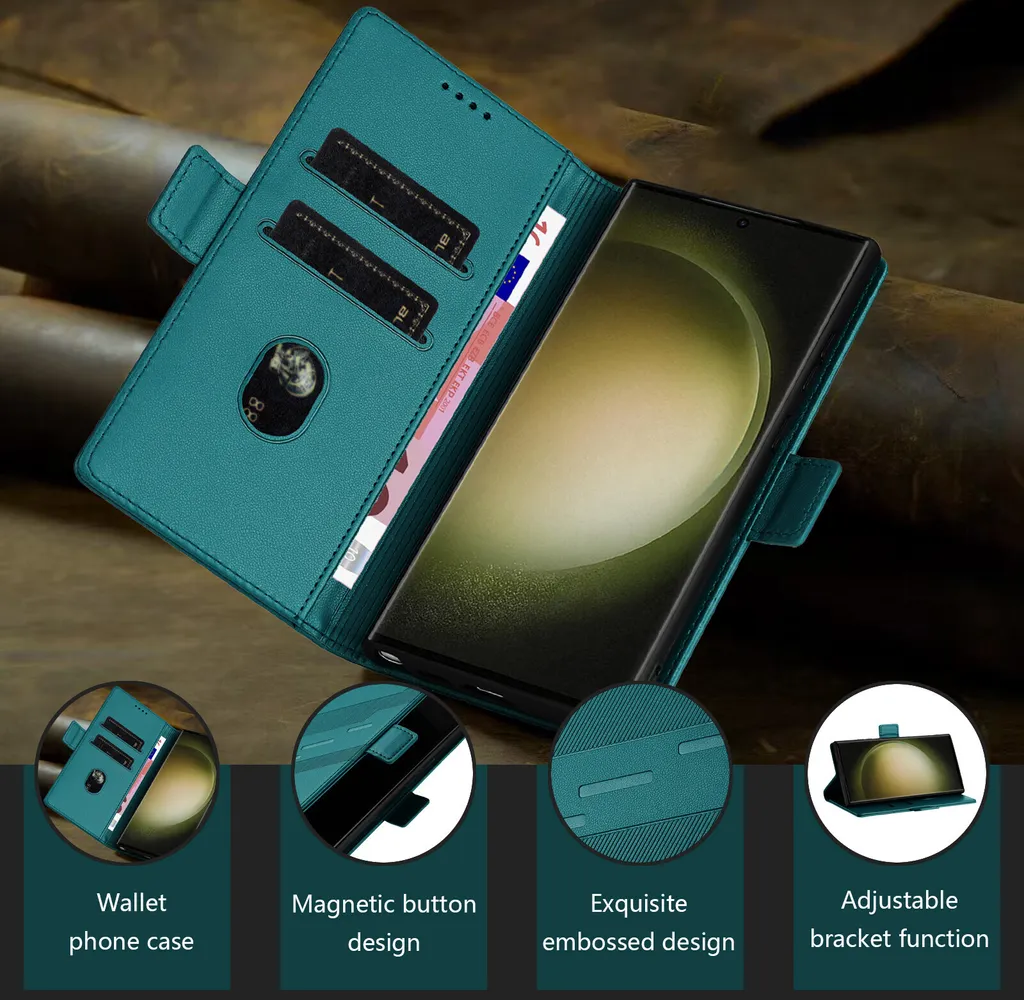 Cover Samsung Note 20 5G Slim Wallet Verde - Design e Praticità - 4