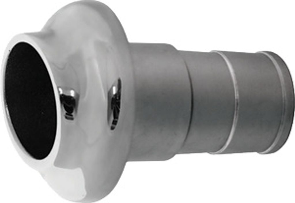 Allpa Niro Borddurchlass Für Auspuff Mit Gummi Klappe, Ø50mm, Kragen Ø100mm