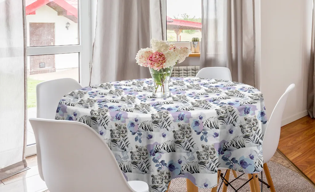 Tovaglia Circolare Safari ABAKUHAUS 150cm | Decorazione Cucina Chic