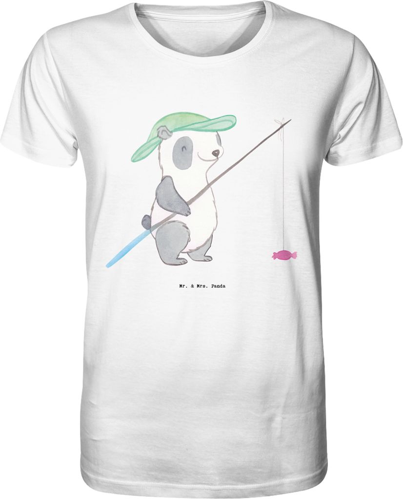 Mr. & Mrs. Panda T-Shirt Panda Angeln Größe M - Weiß - Geschenk, Angelsport, gehen, Hobbyangler, Angelverein, Angler, Tshirt, Herren-T-Shirt, Fu...