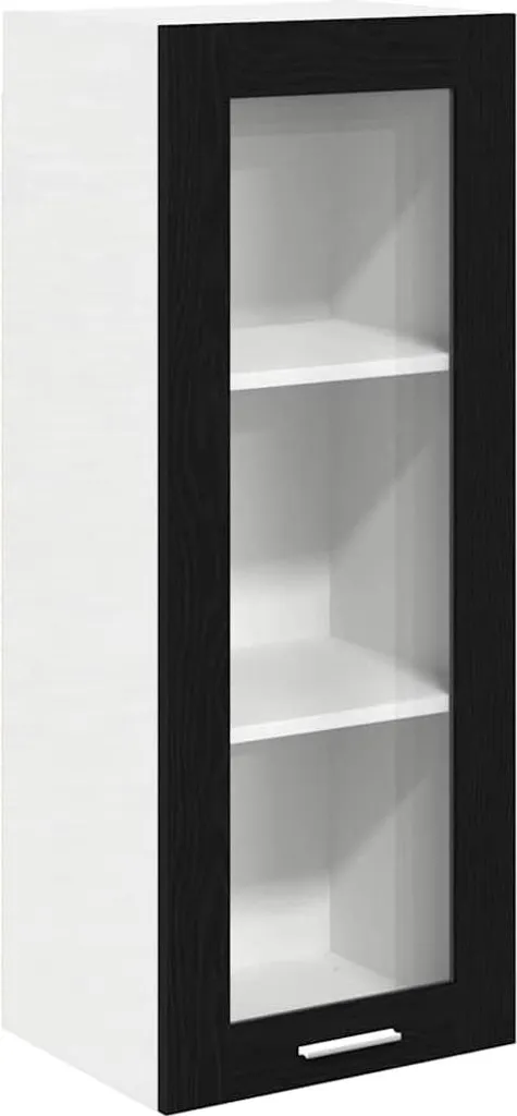 Pensile Salvaspazio 40x31x100 Rovere Nero | Soluzione Bagno e Cucina