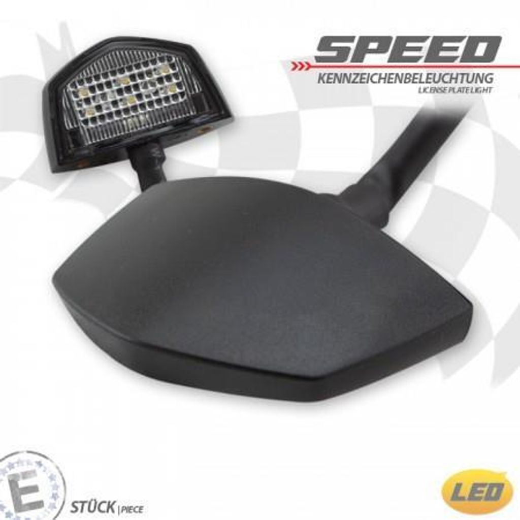 LED-Kennzeichenbeleuchtung Speed ABS schwarz Produktbild 