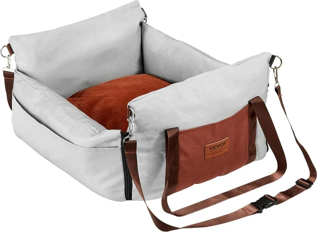 Seggiolino Auto per Cani Piccola Taglia 11kg Grigio | Sicurezza e Comfort