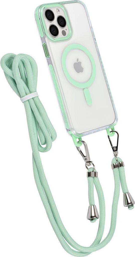 TUNIQ iPhone 13 Pro Max Back cover case - neck cord - magsafe - Green