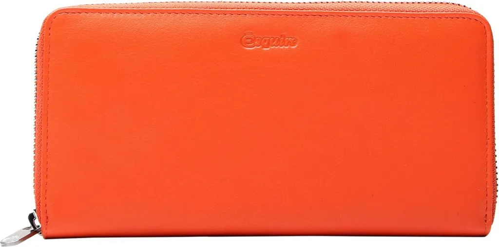 Portafoglio Donna Esquire Viktoria Flame Orange Pelle nappa RFID